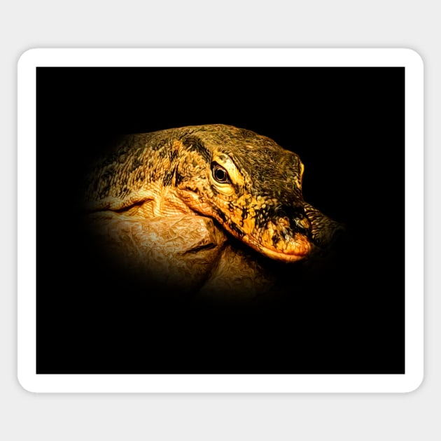 Monitor lizard Sticker by Guardi